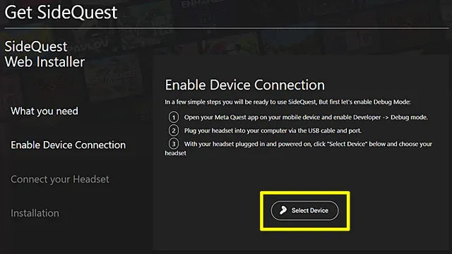 VRアプリ版「SideQuest」のインストール手順_04