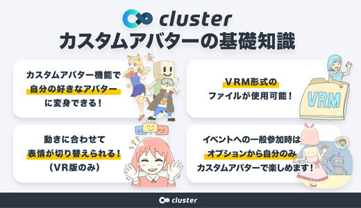 clusterで使えるVRMアバターを作れるアプリ／ツール