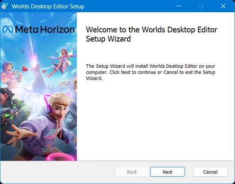 Windows版インストーラー・セットアップウィザード開始