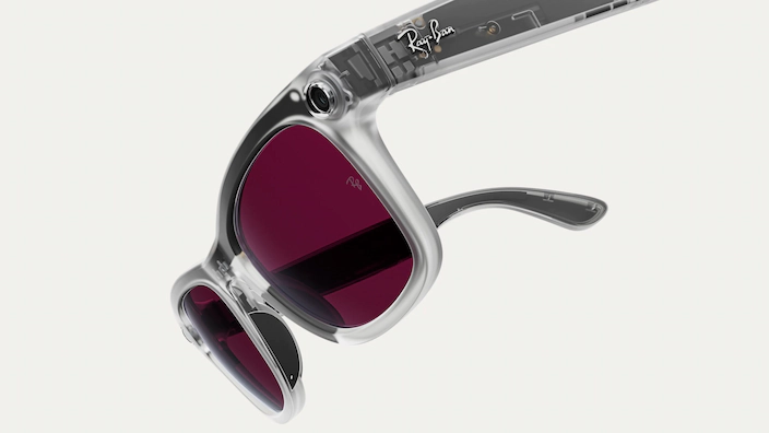 Ray-Ban Metaスマートグラス(第2世代)、限定カラー「マットトランスペアレント トランジションズ ルビーレンズ」