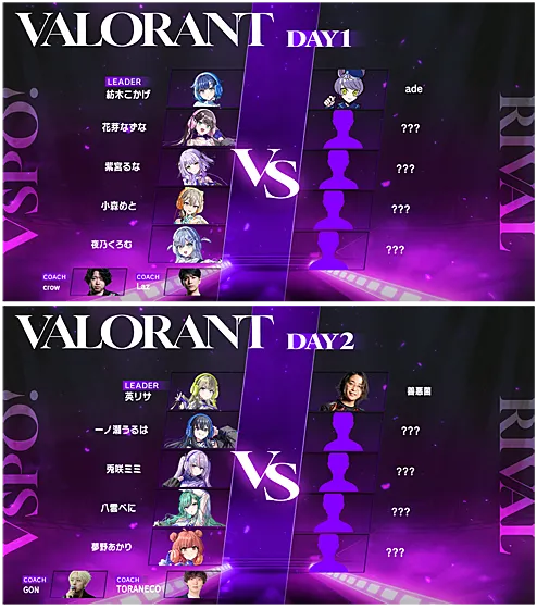 VSPO! SHOWDOWN 2026：VALORANT出場メンバー