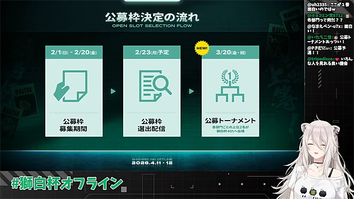 『獅白杯 – オフライン -』 Day 1、公募枠決定方法の解説