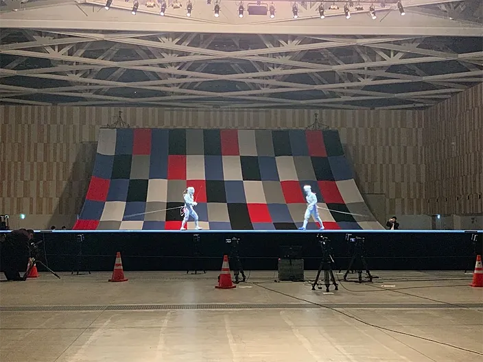 機械学習用データセットの撮影光景