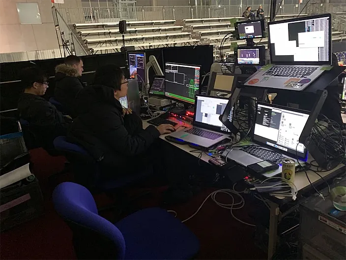 試合会場での様子