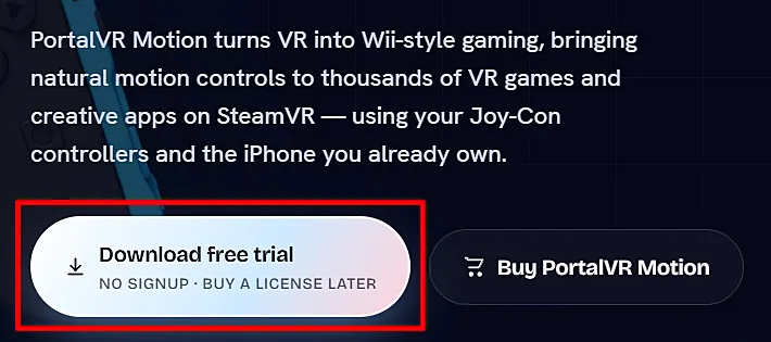 PortalVR Motion・無料ダウンロードの場所