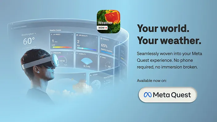 アイキャッチ:Meta Questアプリ『Weather Now』