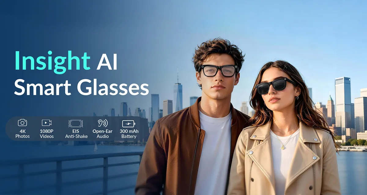 アイキャッチ:NEWORKのAIスマートグラス「Insight AI Smart Glasses」